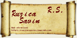 Ružica Savin vizit kartica